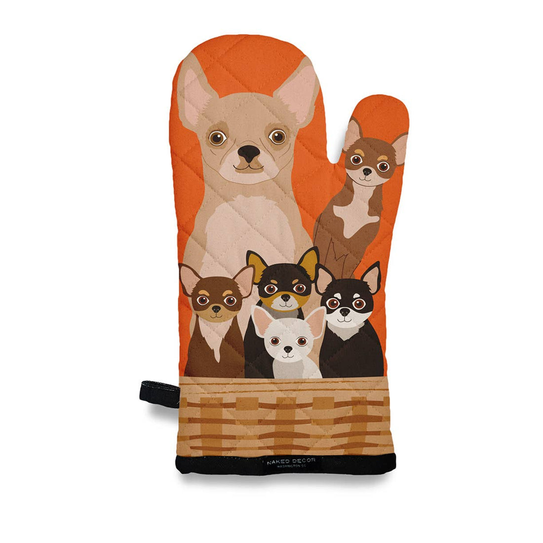 Chihuahuas in the Basket Oven Mitt