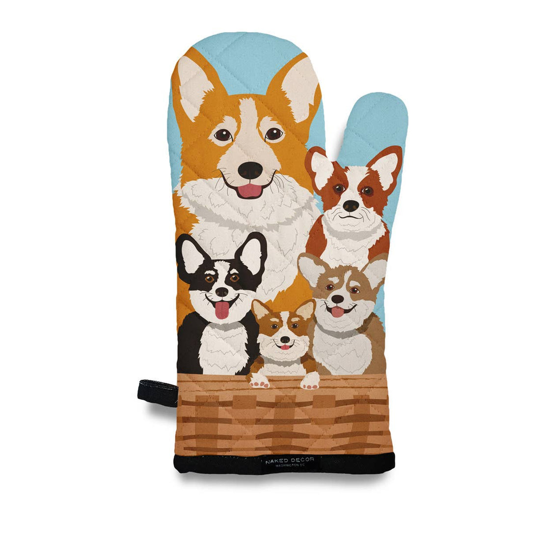 All Things Corgi - Corgis in the Basket Oven Mitt