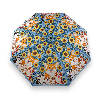 Corgi and Sunflowers Umbrella